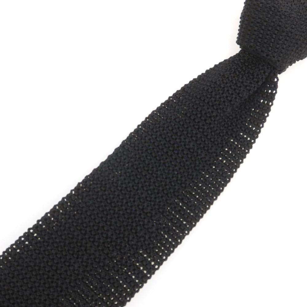 【中古】アットヴァンヌッチ Atto Vannucci シルク ニットタイ ネクタイ ブラック【 状態ランクA 】【 メンズ 】