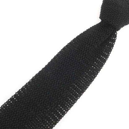 【中古】アットヴァンヌッチ Atto Vannucci シルク ニットタイ ネクタイ ブラック【 状態ランクA 】【 メンズ 】