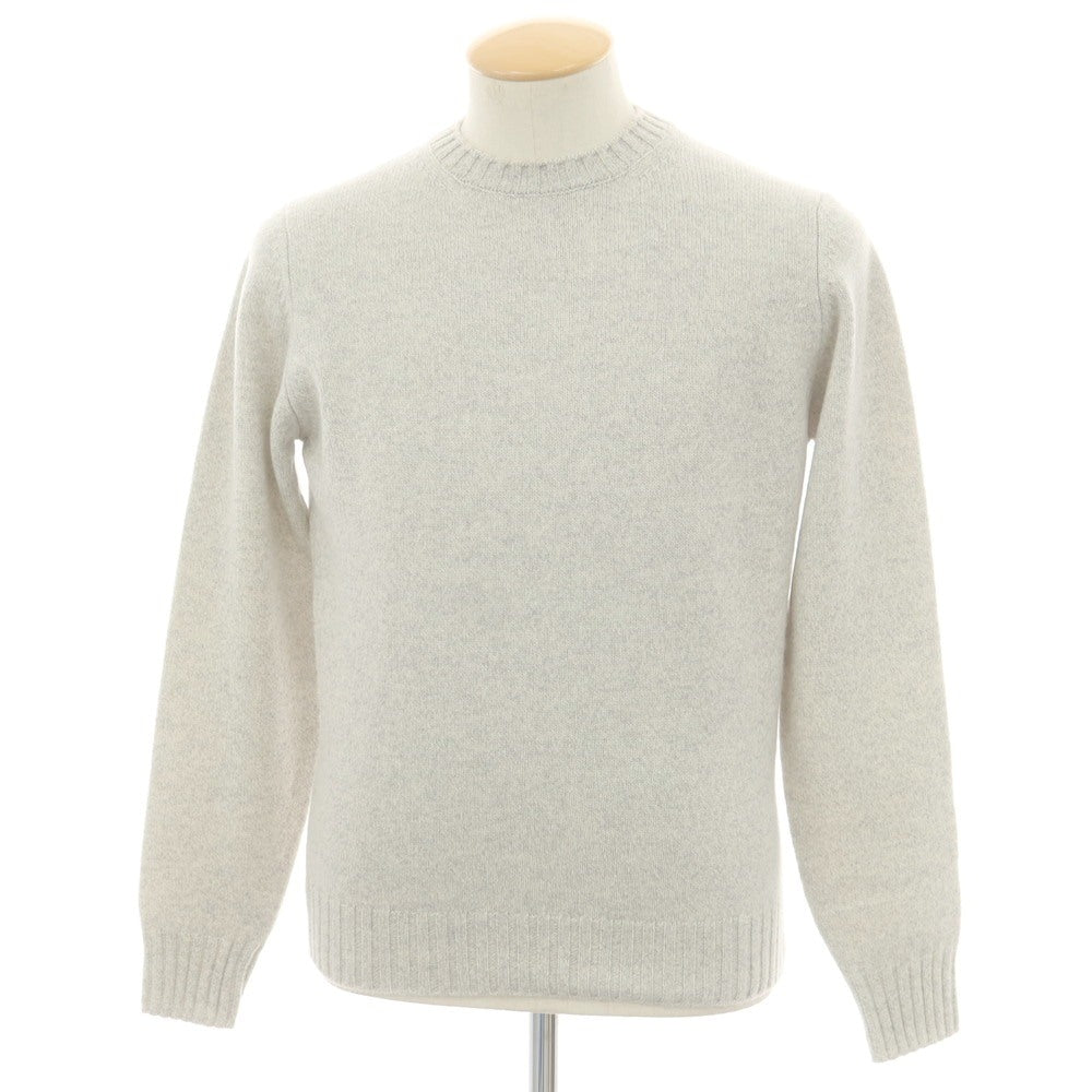 【中古】フィリッポ デ ローレンティス FILIPPO DE LAURENTIIS ウールカシミヤ クルーネック プルオーバーニット ライトグレー【 44 】【 状態ランクB 】【 メンズ 】