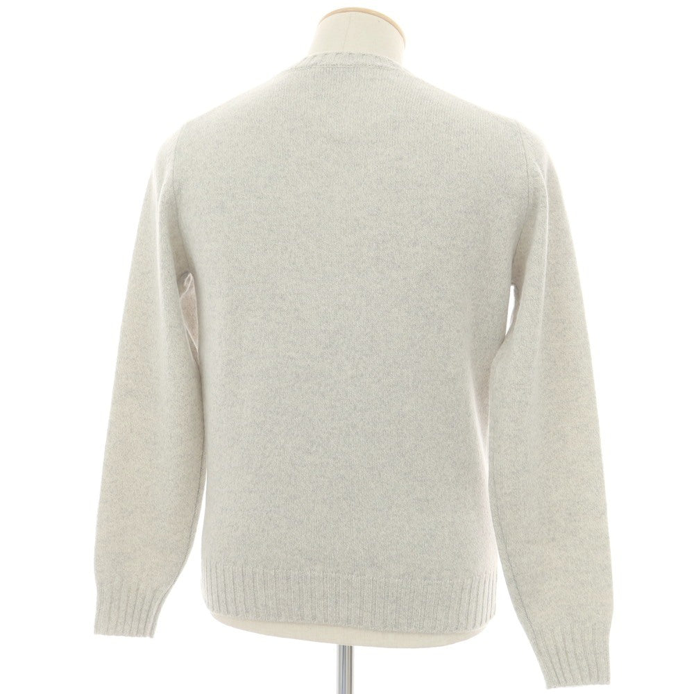 【中古】フィリッポ デ ローレンティス FILIPPO DE LAURENTIIS ウールカシミヤ クルーネック プルオーバーニット ライトグレー【 44 】【 状態ランクB 】【 メンズ 】
