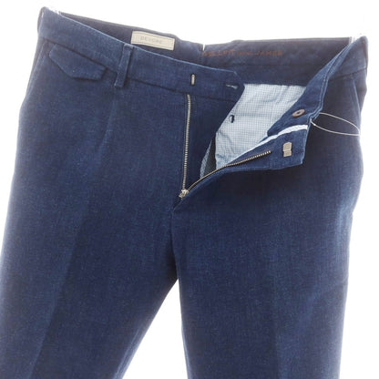 【中古】デヴォレ インチピット DEVORE Incipit ストレッチ コットン デニムスラックスパンツ ネイビーブルー【 46 】【 状態ランクB 】【 メンズ 】