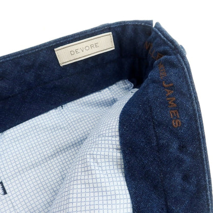 【中古】デヴォレ インチピット DEVORE Incipit ストレッチ コットン デニムスラックスパンツ ネイビーブルー【 46 】【 状態ランクB 】【 メンズ 】