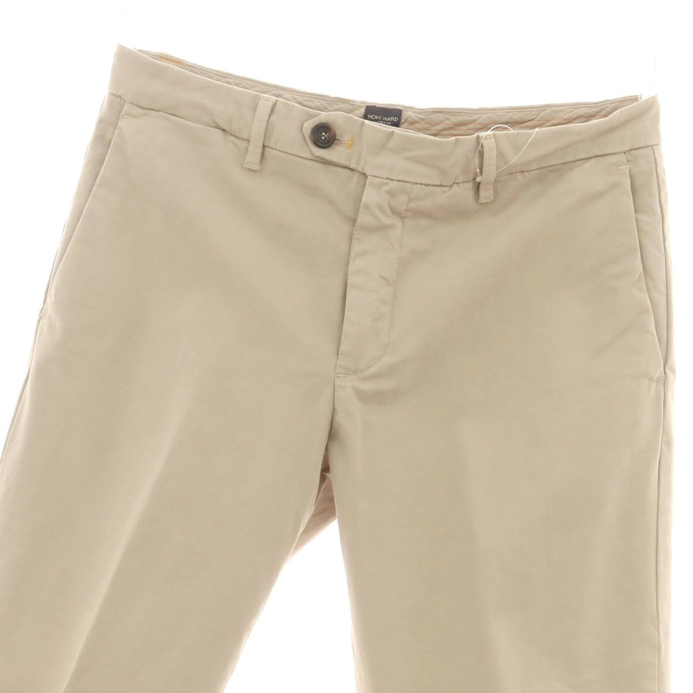 【中古】ホームワード HOMEWARD CLOTHES ストレッチ コットン カジュアルスラックスパンツ ベージュ【サイズ46】【 状態ランクB 】【 メンズ 】 [CPD]