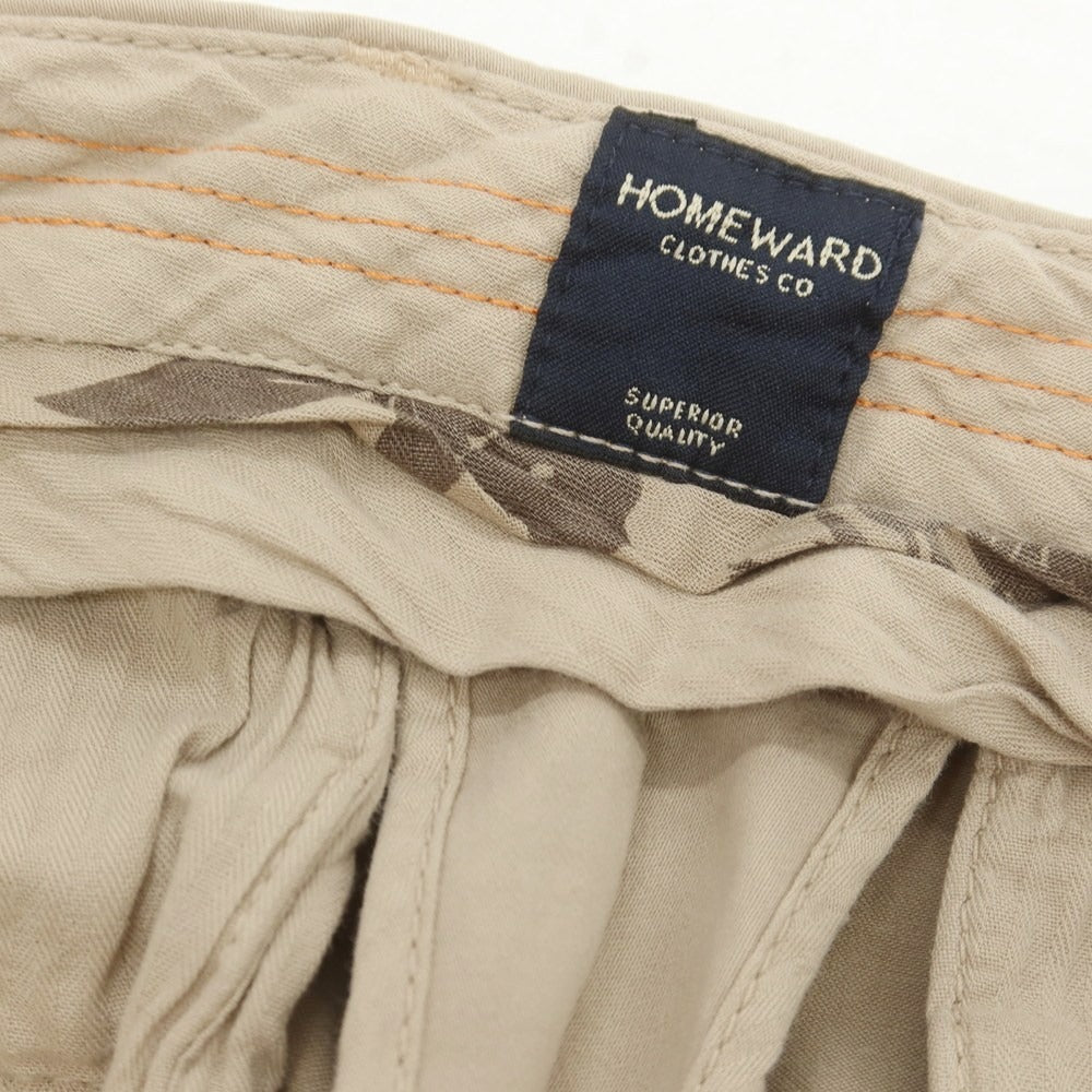 【中古】ホームワード HOMEWARD CLOTHES ストレッチ コットン カジュアルスラックスパンツ ベージュ【サイズ46】【 状態ランクB 】【 メンズ 】 [CPD]