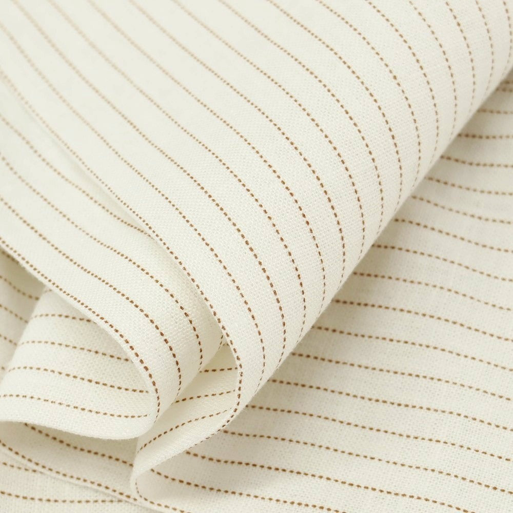 【中古】バルバッティ Barbuti リネンレーヨン ピンストライプ プリント イージースラックスパンツ ホワイトxブラウン【 46 】【 状態ランクA 】【 メンズ 】