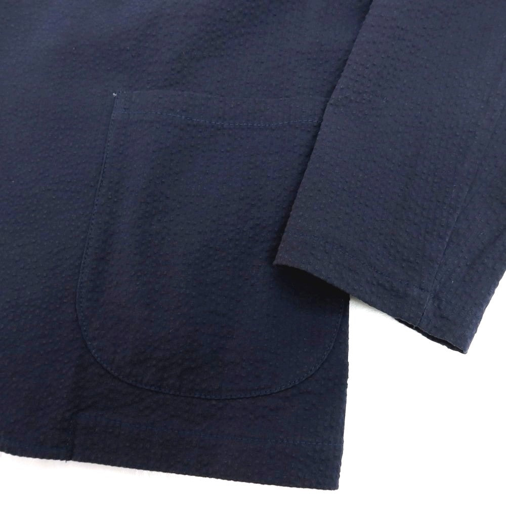 【中古】ジャンネット giannetto RIVIERA コットン シアサッカー 2B カジュアルジャケット ネイビー【 46 】【 状態ランクC 】【 メンズ 】