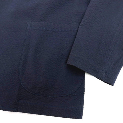 【中古】ジャンネット giannetto RIVIERA コットン シアサッカー 2B カジュアルジャケット ネイビー【 46 】【 状態ランクC 】【 メンズ 】