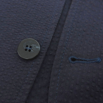 【中古】ジャンネット giannetto RIVIERA コットン シアサッカー 2B カジュアルジャケット ネイビー【 46 】【 状態ランクC 】【 メンズ 】