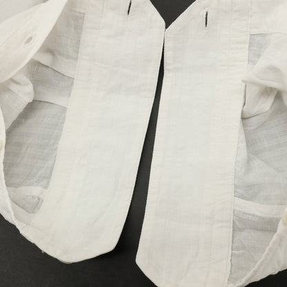 【中古】エディツォーニ リモナイア Edizioni Limonaia コットンリネン シアサッカー ストライプ バンドカラー カジュアルシャツ ホワイト【サイズ38】【 状態ランクB 】【 メンズ 】