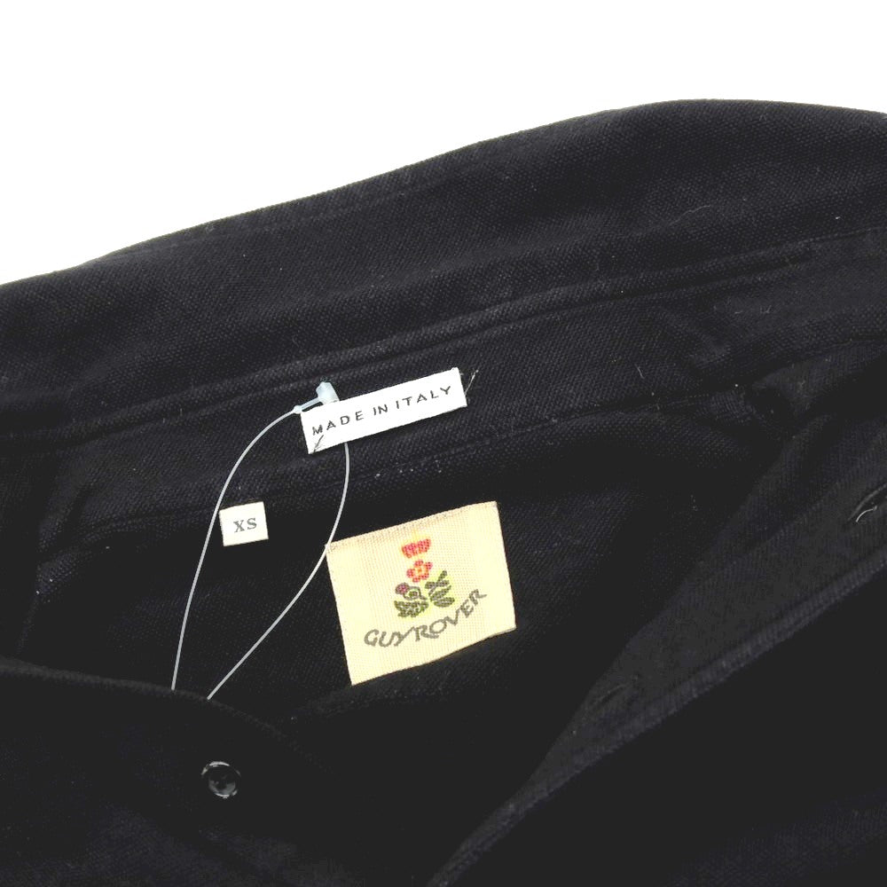 【中古】ギローバー GUY ROVER コットン 鹿の子 ボタンダウン 半袖ポロシャツ ブラック【 XS 】【 状態ランクC 】【 メンズ 】