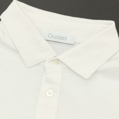 【中古】クルチアーニ CRUCIANI コットン 半袖ポロシャツ ホワイト【 46 】【 状態ランクB 】【 メンズ 】