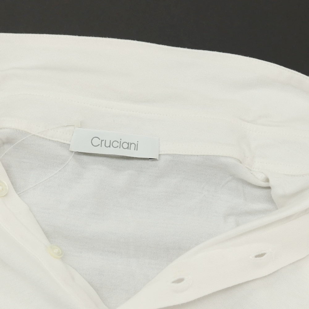 【中古】クルチアーニ CRUCIANI コットン 半袖ポロシャツ ホワイト【 46 】【 状態ランクB 】【 メンズ 】