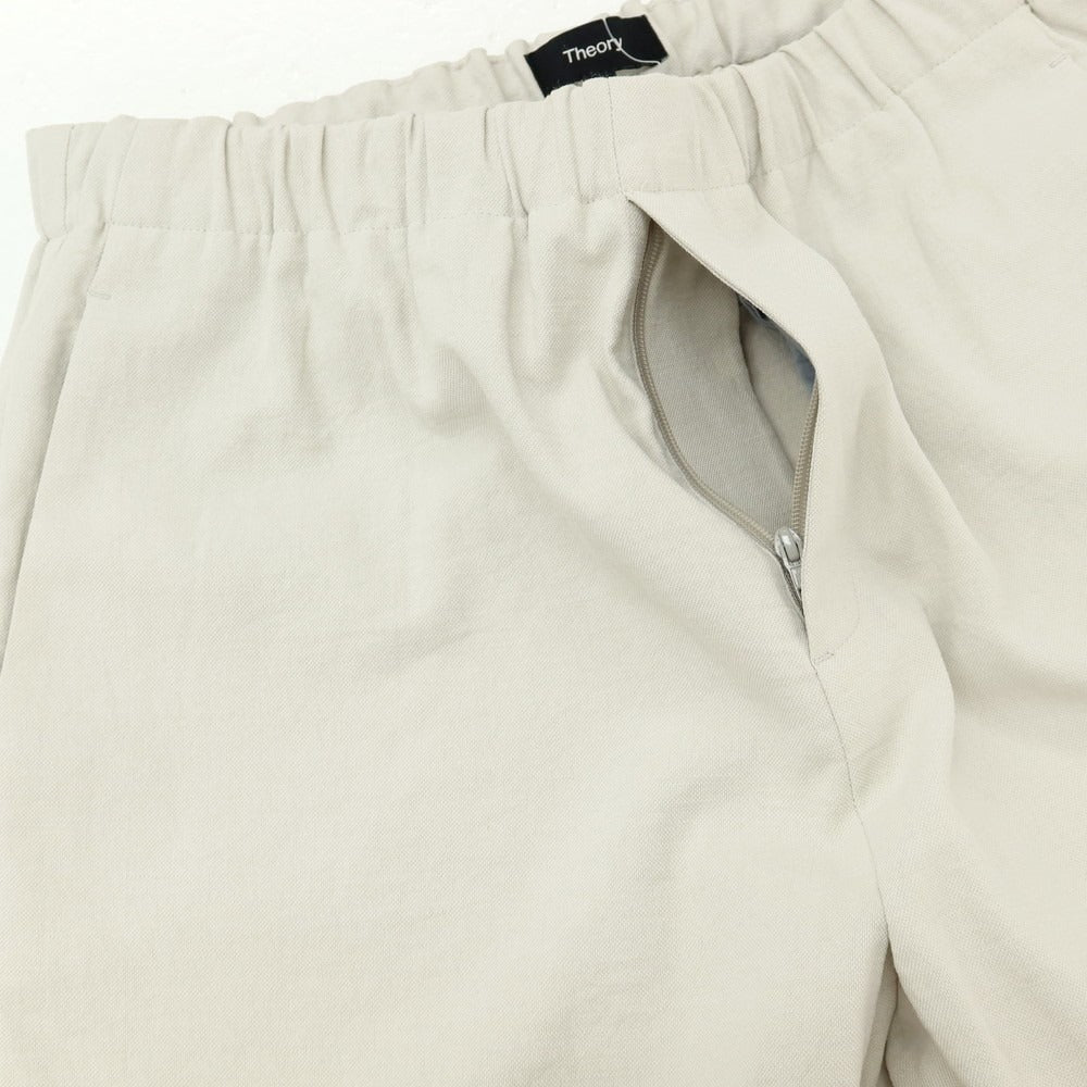 【中古】セオリー theory ポリエステルコットンリネン イージーパンツ オフホワイト【 28 】【 状態ランクC 】【 メンズ 】