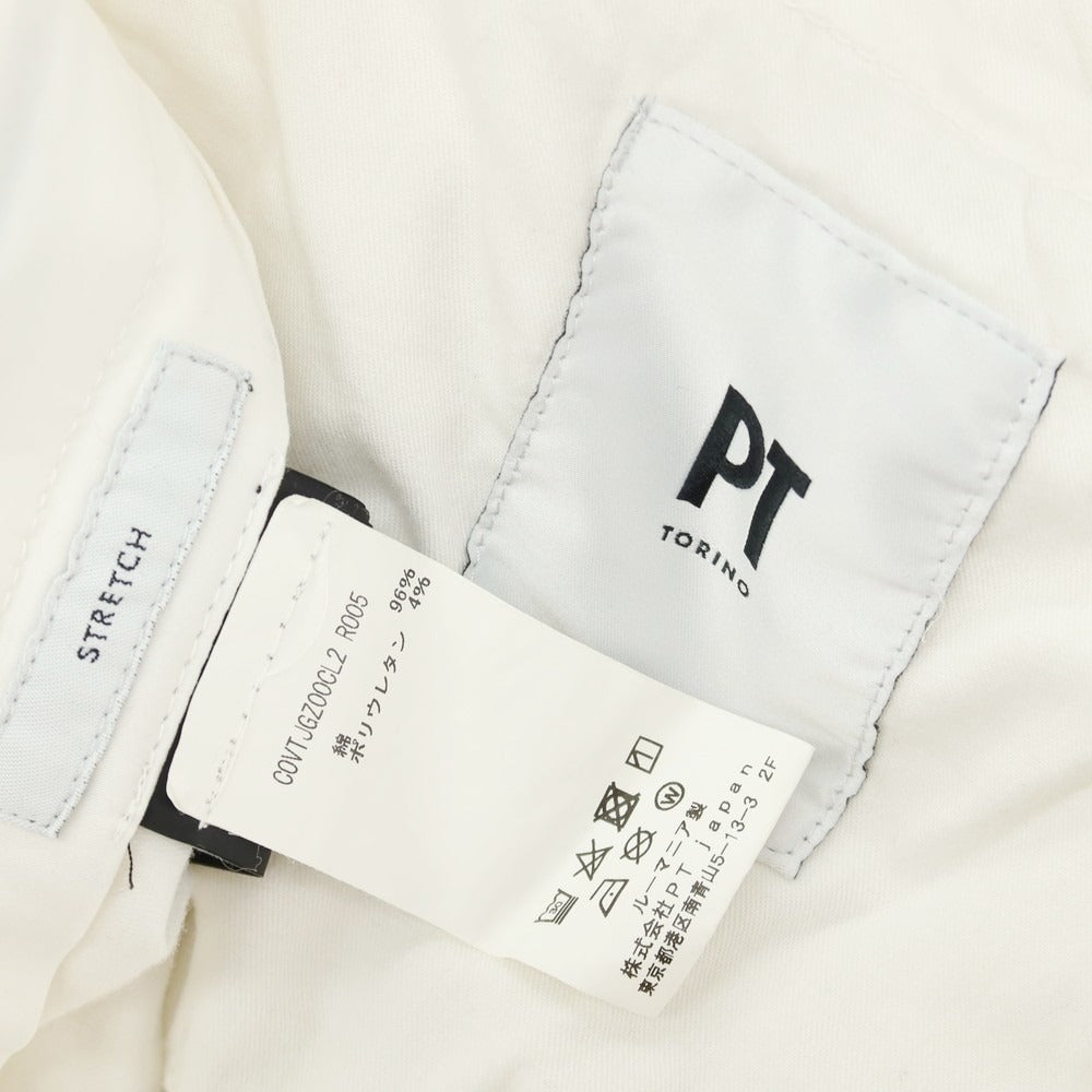【中古】ピーティートリノ PT TORINO ストレッチ コットン イージースラックスパンツ ホワイト【 46 】【 状態ランクC 】【 メンズ 】