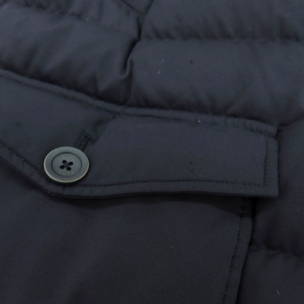 【中古】ヘルノ Herno ポリエステル ダウンコート ネイビー系【 52 】【 状態ランクC 】【 メンズ 】