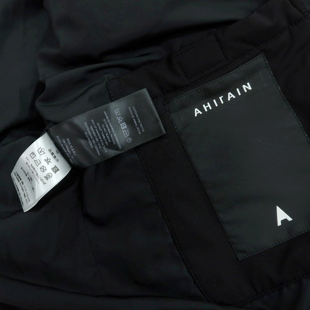 【中古】アイレイン AHIrAIN ポリエステル ダウンジャケット ブラック【 M 】【 状態ランクC 】【 メンズ 】