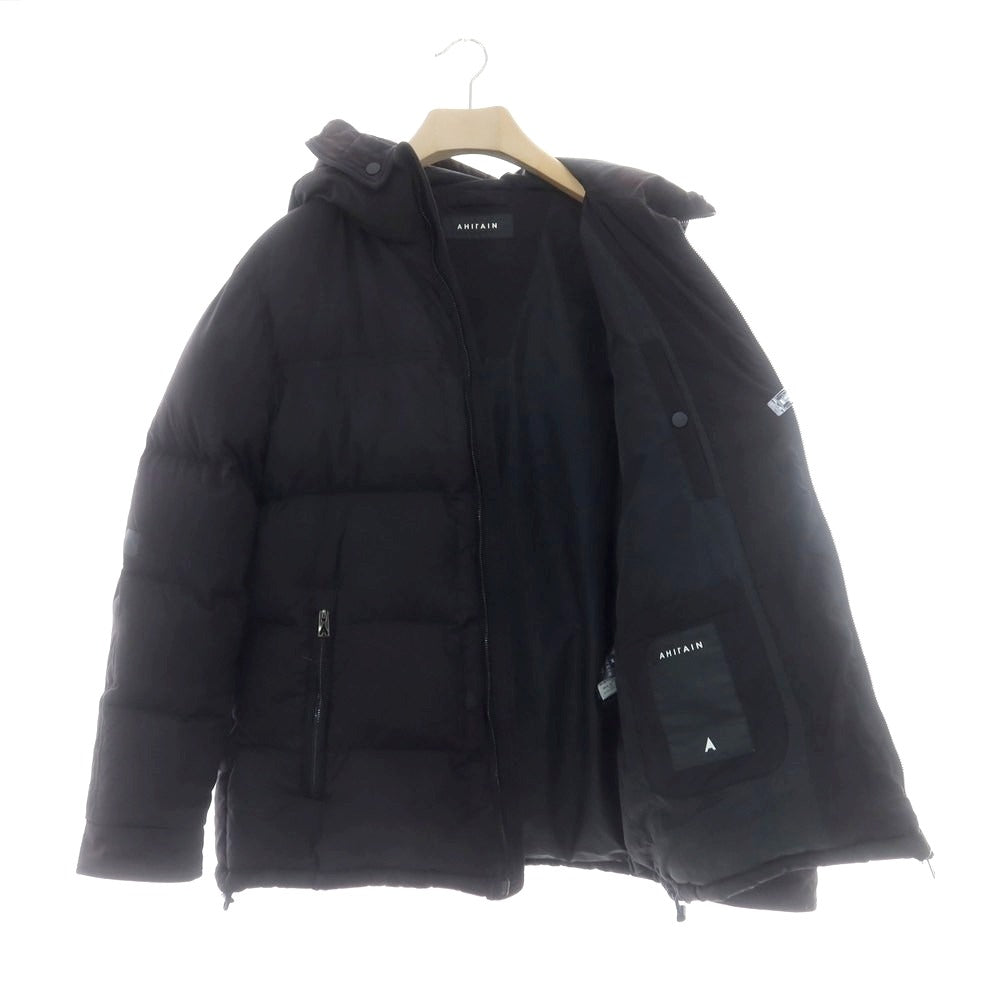 【中古】アイレイン AHIrAIN ポリエステル ダウンジャケット ブラック【 M 】【 状態ランクC 】【 メンズ 】