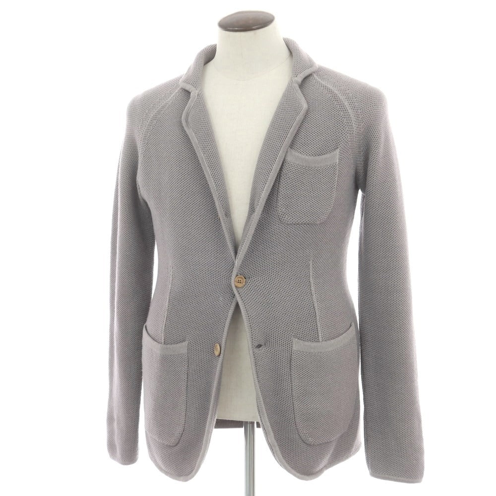【中古】アニセイ Anissei LIFE ウール ニットジャケット グレー【 50 】【 状態ランクC 】【 メンズ 】
