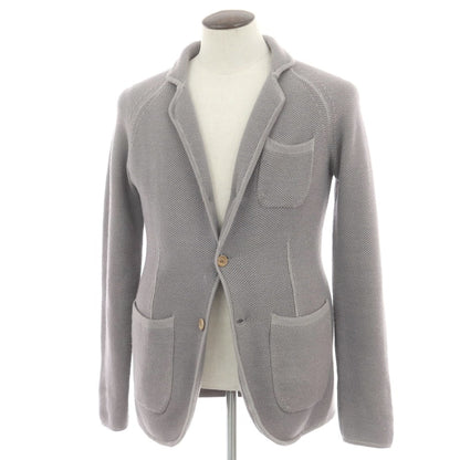 【中古】アニセイ Anissei LIFE ウール ニットジャケット グレー【 50 】【 状態ランクC 】【 メンズ 】