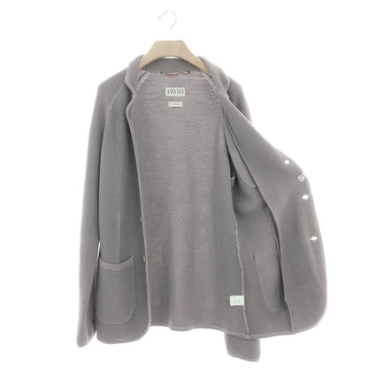 【中古】アニセイ Anissei LIFE ウール ニットジャケット グレー【 50 】【 状態ランクC 】【 メンズ 】