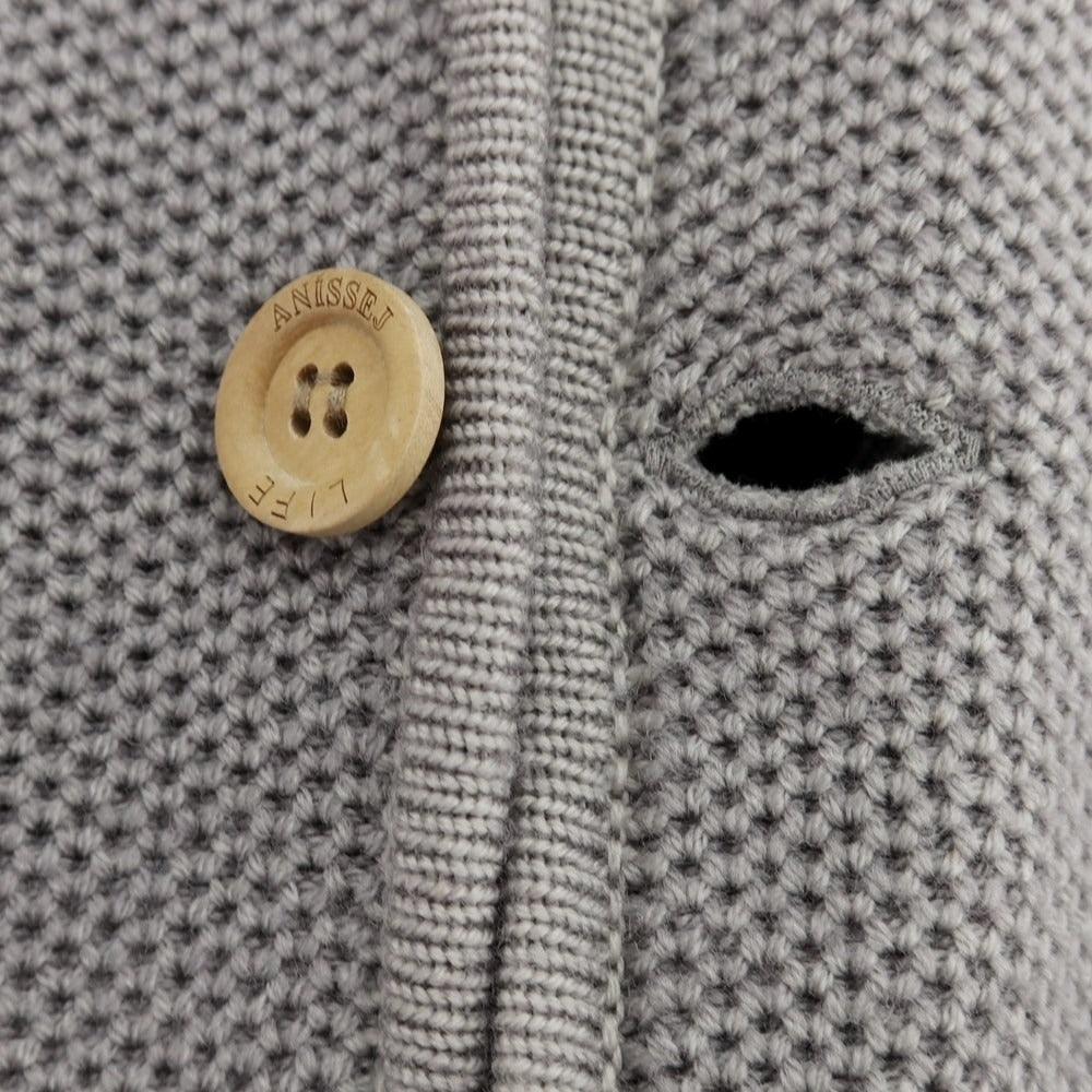 【中古】アニセイ Anissei LIFE ウール ニットジャケット グレー【 50 】【 状態ランクC 】【 メンズ 】
