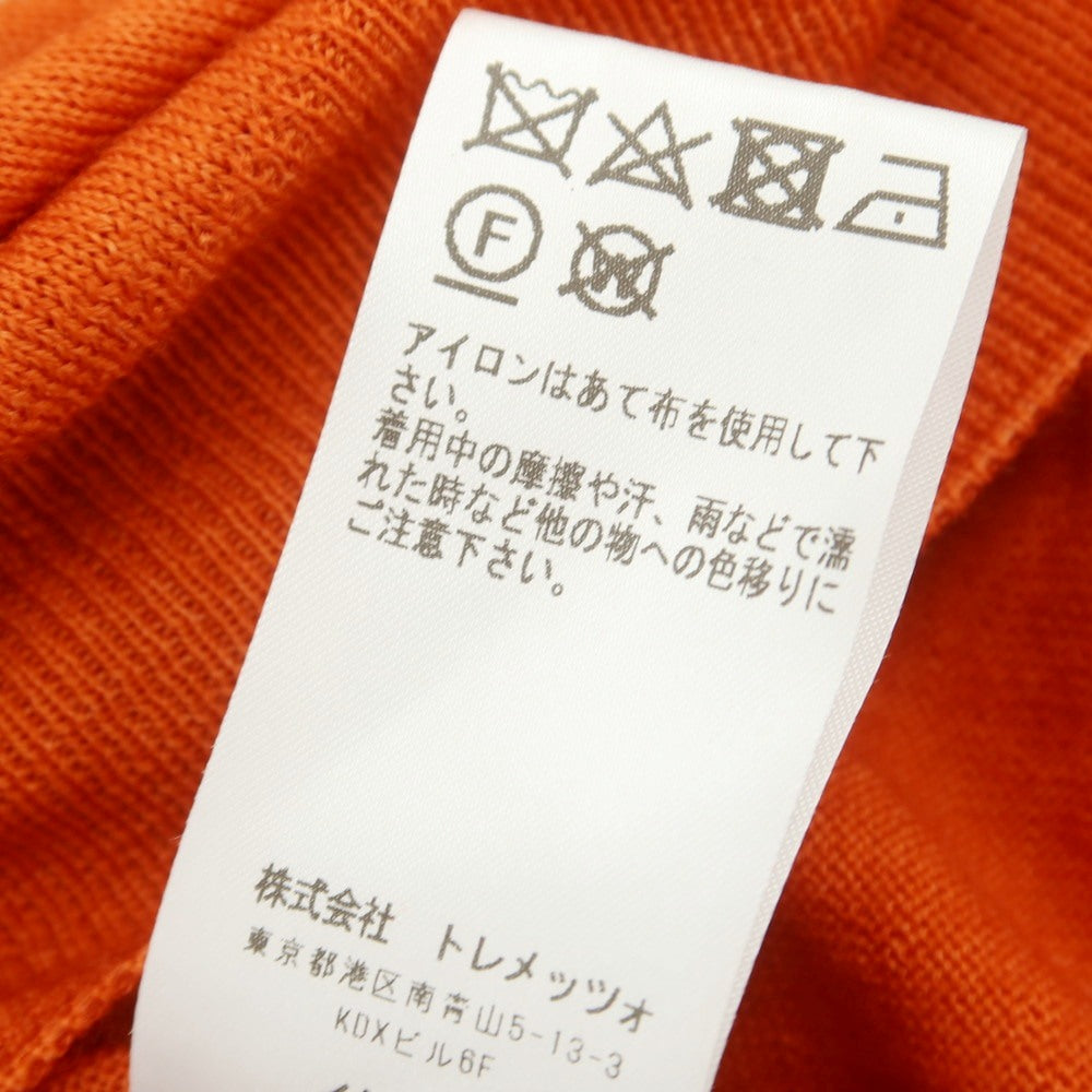 【中古】フェデーリ FEDELI ハイゲージ ウール クルーネック プルオーバーニット ダークオレンジ【 54 】【 状態ランクA 】【 メンズ 】