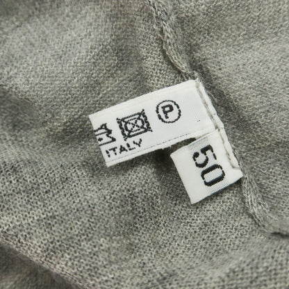 【中古】ナポレオンエルバ NAPOLEONERBA ハイゲージ カシミヤ 長袖 ポロニット グレー【 50 】【 状態ランクC 】【 メンズ 】