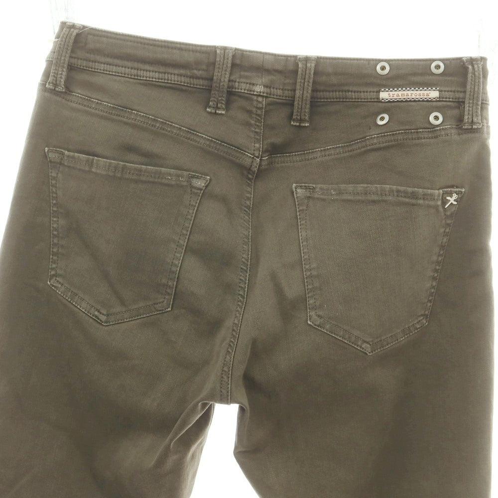 【中古】トラマロッサ Tramarossa ストレッチ コットンポリエステル デニムパンツ グレイッシュオリーブ【 34 】【 状態ランクC 】【 メンズ 】