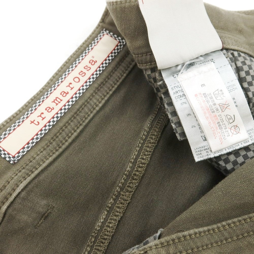 【中古】トラマロッサ Tramarossa ストレッチ コットンポリエステル デニムパンツ グレイッシュオリーブ【 34 】【 状態ランクC 】【 メンズ 】