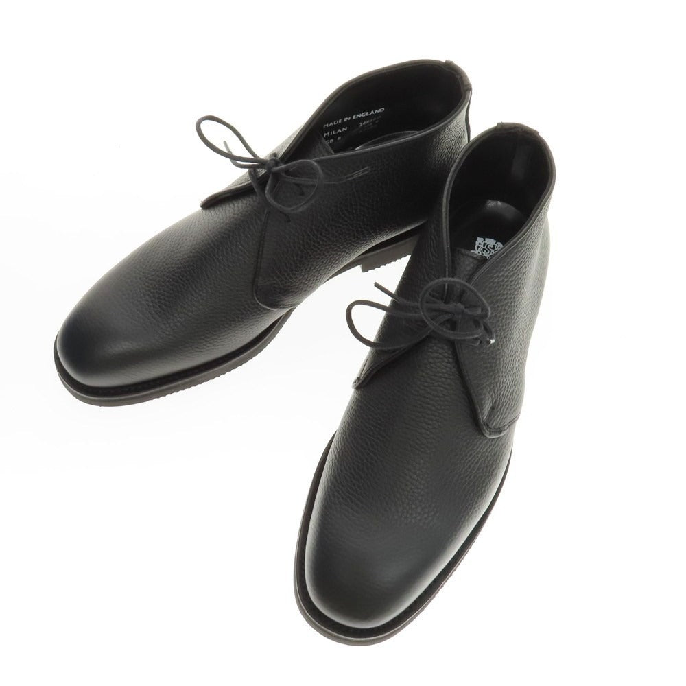 【中古】【未使用】サンダース SANDERS Milan グレインレザー ブーツ ブラック【 8 】【 状態ランクS 】【 メンズ 】