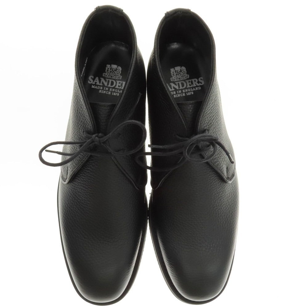 【中古】【未使用】サンダース SANDERS Milan グレインレザー ブーツ ブラック【 8 】【 状態ランクS 】【 メンズ 】