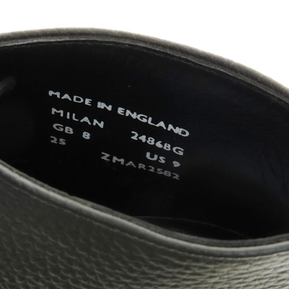 【中古】【未使用】サンダース SANDERS Milan グレインレザー ブーツ ブラック【 8 】【 状態ランクS 】【 メンズ 】