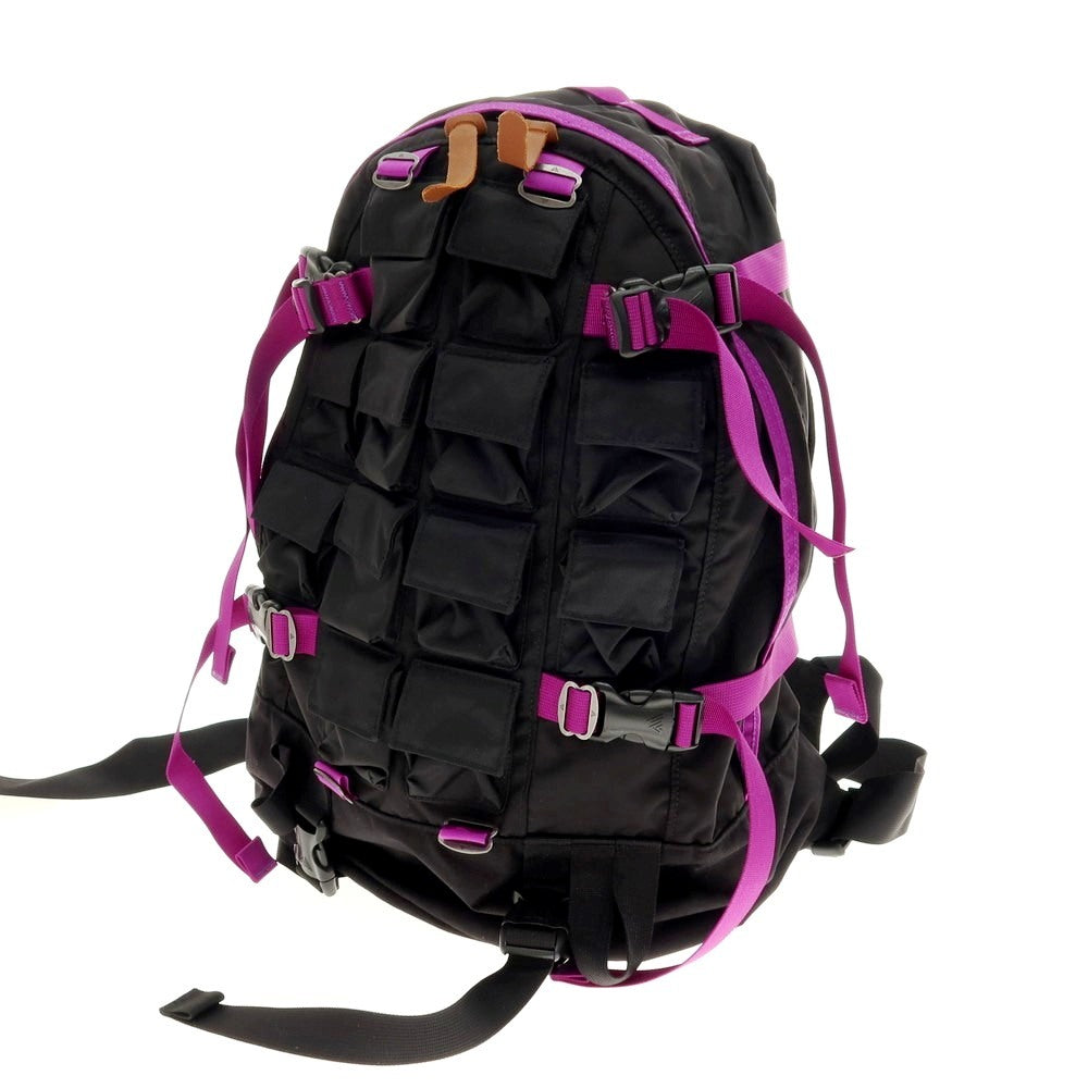 【中古】ネクサスセブン NEXUSVII × GREGORY × GENERAL RESEARCH DAY &amp; HALF PACK PARASITE コーデュラナイロン バックパック・リュック ブラックxパープル【 状態ランクA 】【 メンズ 】