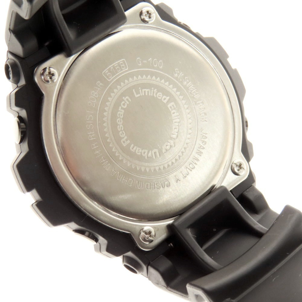 【中古】【未使用】ジーショック G-SHOCK URBAN RESEARCH別注 20周年記念 G-100 腕時計 マットブラック【 状態ランクS 】【 メンズ 】