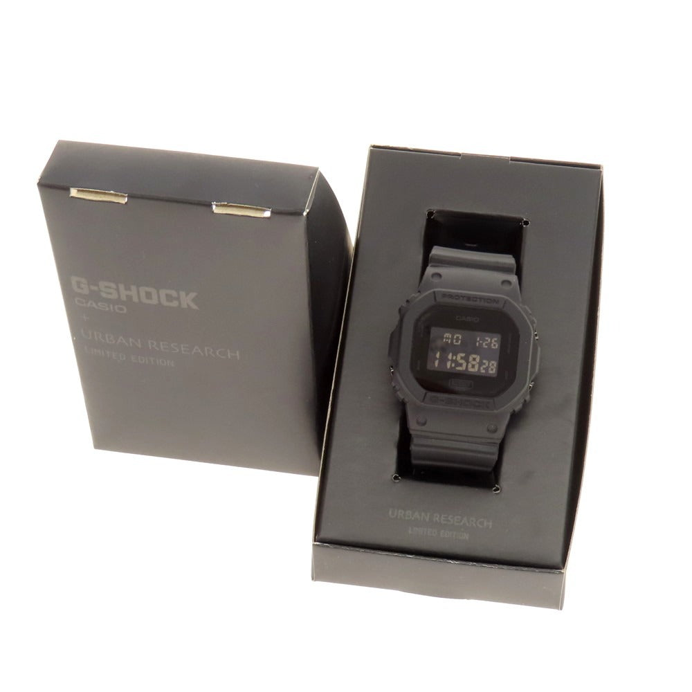 【中古】【未使用】ジーショック G-SHOCK URBAN RESEARCH別注 DW-5600 腕時計 マットブラック【 状態ランクS 】【 メンズ 】
