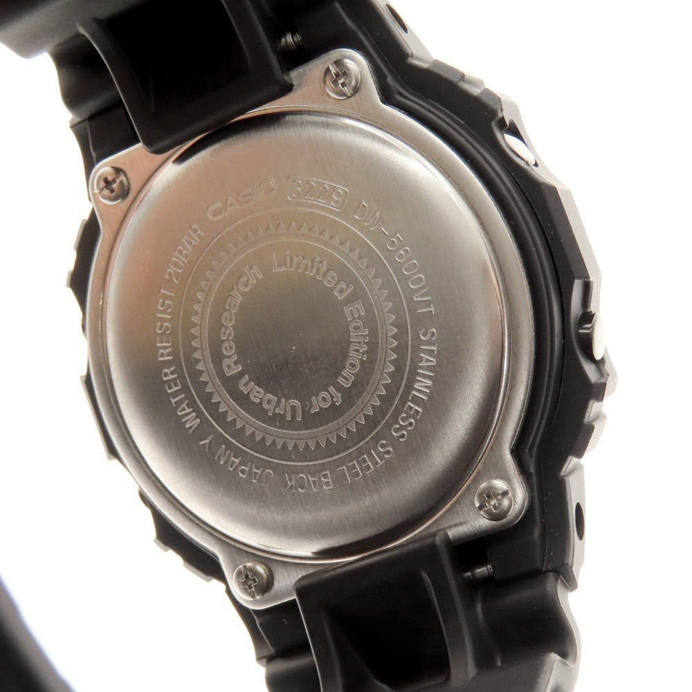 【中古】【未使用】ジーショック G-SHOCK URBAN RESEARCH別注 DW-5600 腕時計 マットブラック【 状態ランクS 】【 メンズ 】