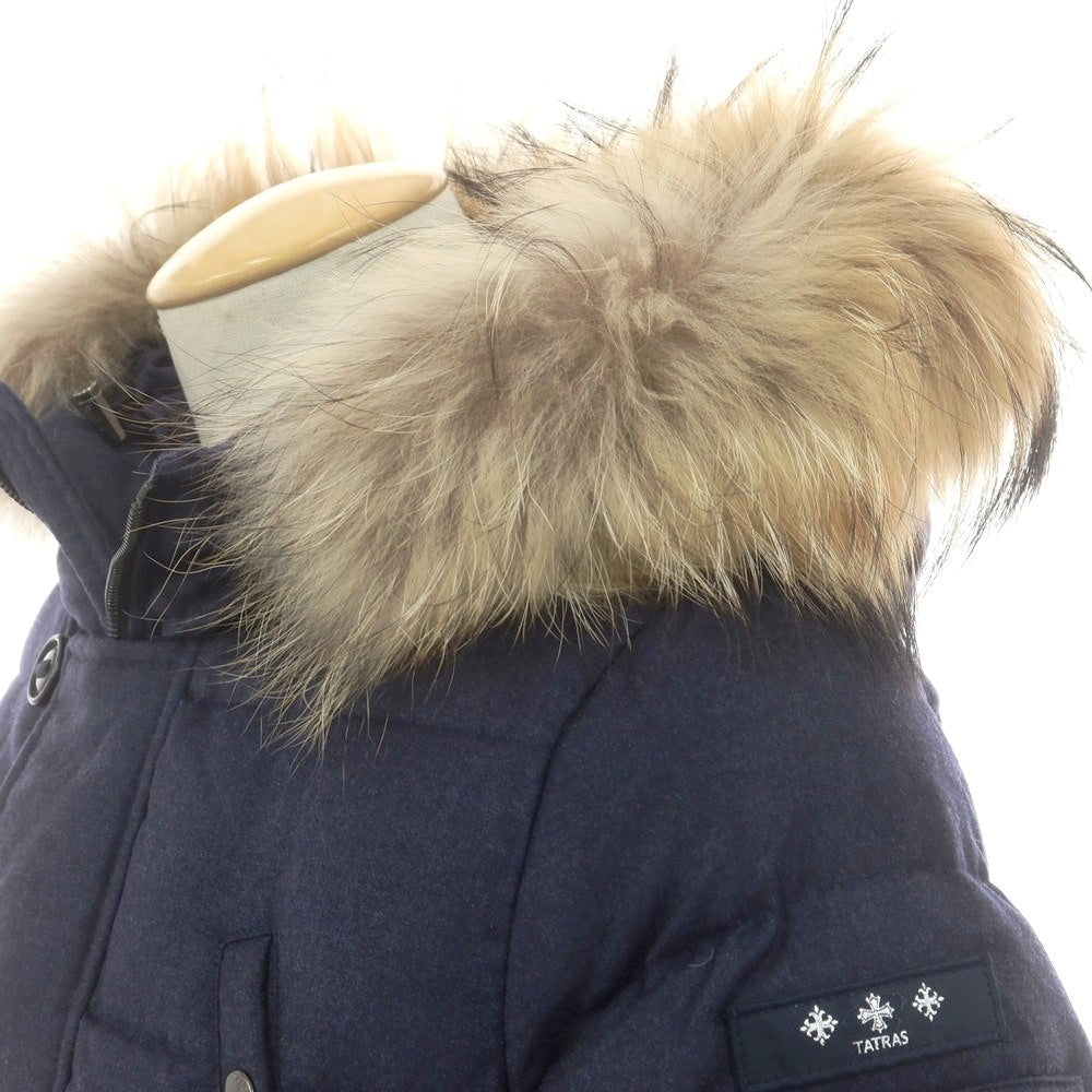 【中古】タトラス TATRAS ウールシルク ダウンコート ネイビー【 1 】【 状態ランクB 】【 メンズ 】