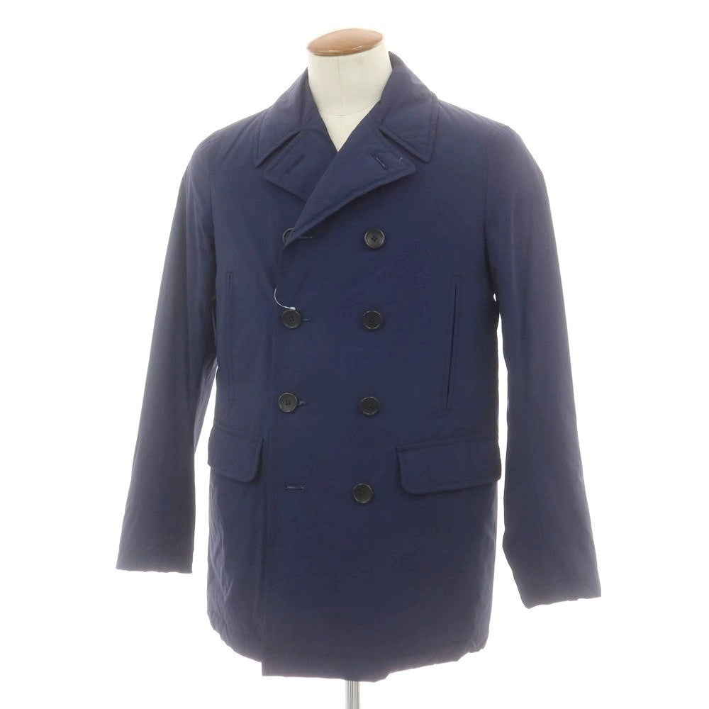 【中古】ミダ M.I.D.A. ポリエステルナイロン ダブルブレスト ダウンコート ネイビー【サイズ46】【 状態ランクB 】【 メンズ 】 [DPD]