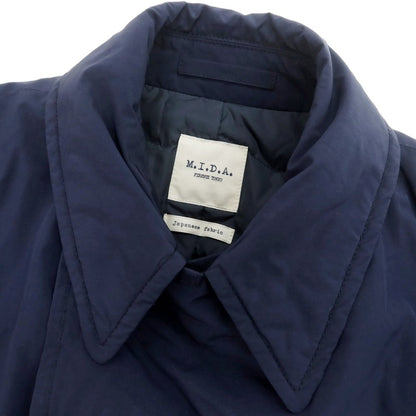 【中古】ミダ M.I.D.A. ポリエステルナイロン ダブルブレスト ダウンコート ネイビー【 46 】【 状態ランクB 】【 メンズ 】