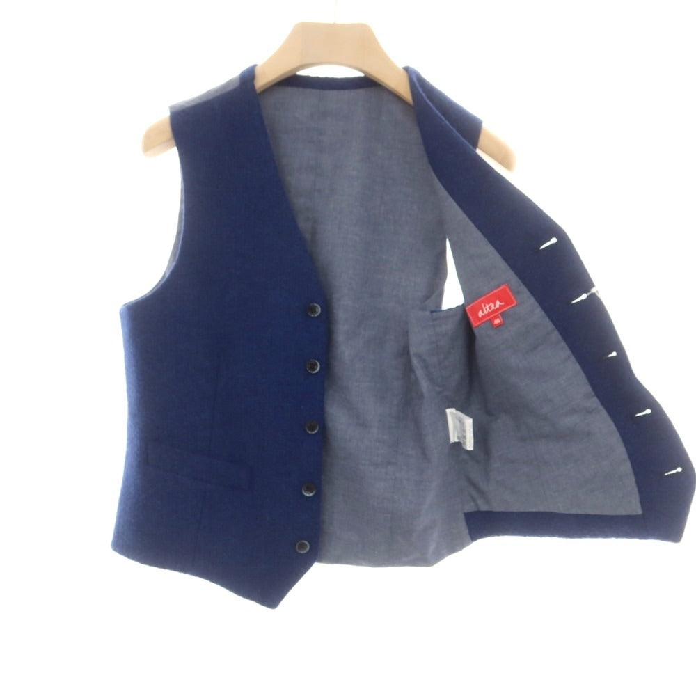 【中古】アルテア Altea ウール カジュアル系ジレ ベスト ダークブルー【 サイズ46 】【 状態ランクB 】【 メンズ 】 [CPD]