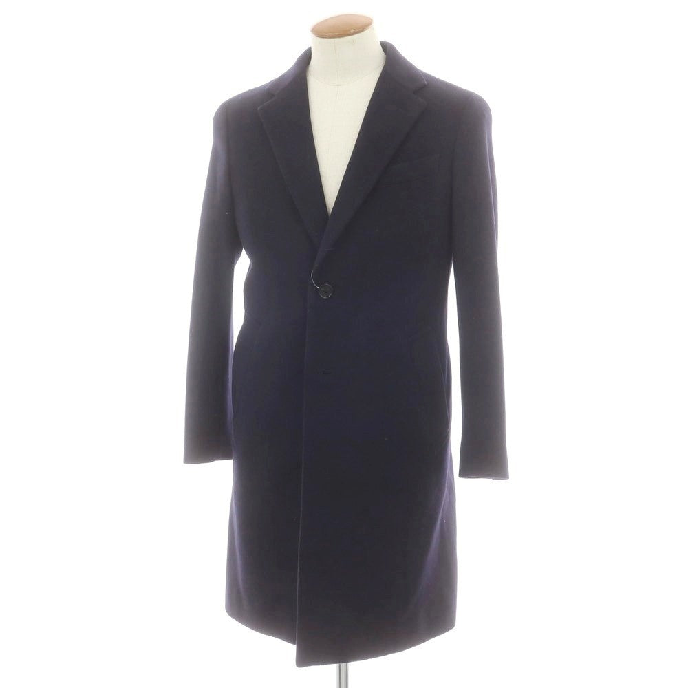 【中古】ブラックレーベル クレストブリッジ BLACK LABELCRESTBRIDGE ウールナイロン チェスターフィールドコート ネイビー【 M 】【 状態ランクB 】【 メンズ 】