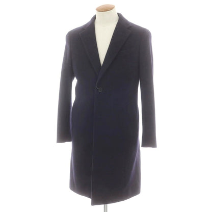 【中古】ブラックレーベル クレストブリッジ BLACK LABELCRESTBRIDGE ウールナイロン チェスターフィールドコート ネイビー【 M 】【 状態ランクB 】【 メンズ 】