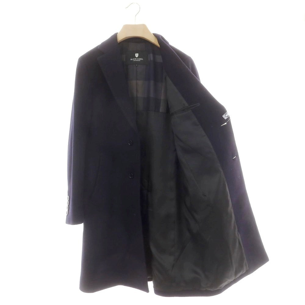 【中古】ブラックレーベル クレストブリッジ BLACK LABELCRESTBRIDGE ウールナイロン チェスターフィールドコート ネイビー【サイズM】【 状態ランクB 】【 メンズ 】 [DPD]
