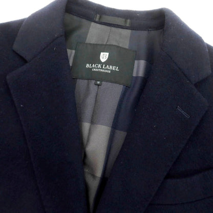 【中古】ブラックレーベル クレストブリッジ BLACK LABELCRESTBRIDGE ウールナイロン チェスターフィールドコート ネイビー【 M 】【 状態ランクB 】【 メンズ 】