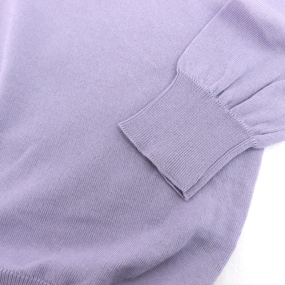 【中古】アレッサンドロルッピ Alessandro Luppi ハイゲージ コットン モックネック プルオーバーニット ラベンダー【サイズ44】【 状態ランクB 】【 メンズ 】