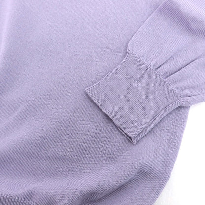 【中古】アレッサンドロルッピ Alessandro Luppi ハイゲージ コットン モックネック プルオーバーニット ラベンダー【サイズ44】【 状態ランクB 】【 メンズ 】