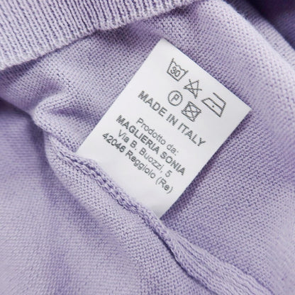 【中古】アレッサンドロルッピ Alessandro Luppi ハイゲージ コットン モックネック プルオーバーニット ラベンダー【サイズ44】【 状態ランクB 】【 メンズ 】