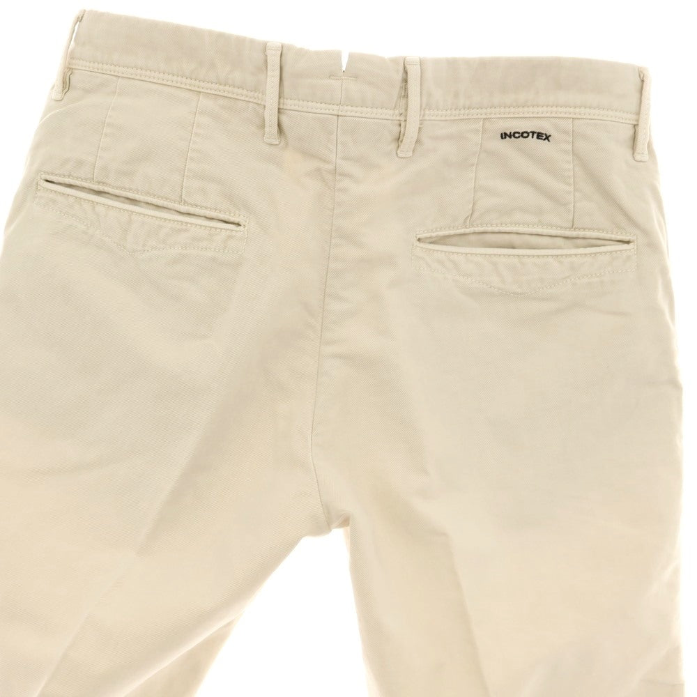 【中古】インコテックス スラックス INCOTEX SLACKS ストレッチ コットン カジュアルスラックスパンツ ベージュ【サイズ30】【 状態ランクC 】【 メンズ 】[CPD]