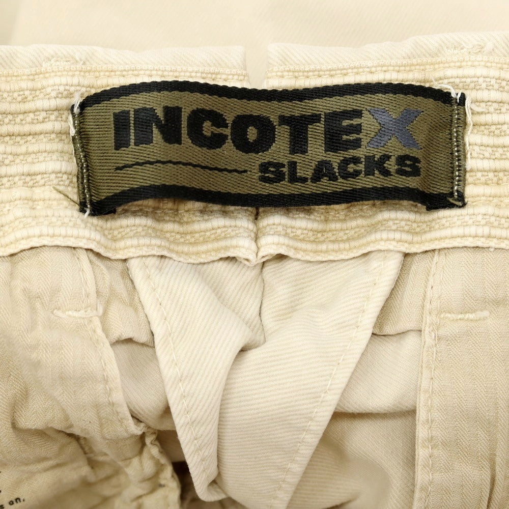 【中古】インコテックス スラックス INCOTEX SLACKS ストレッチ コットン カジュアルスラックスパンツ ベージュ【サイズ30】【 状態ランクC 】【 メンズ 】[CPD]