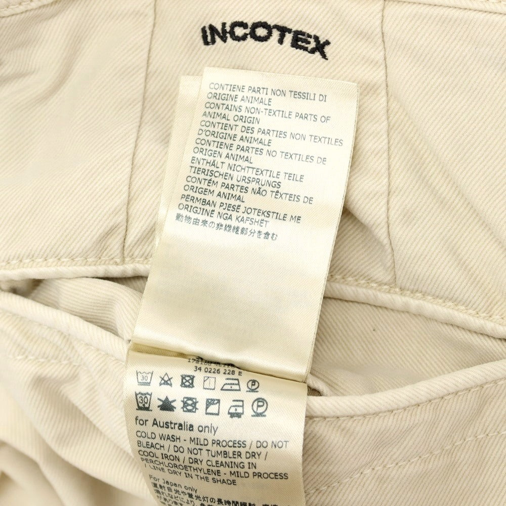 【中古】インコテックス スラックス INCOTEX SLACKS ストレッチ コットン カジュアルスラックスパンツ ベージュ【サイズ30】【 状態ランクC 】【 メンズ 】[CPD]
